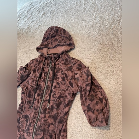 Lululemon Hooded Define Jacket *NuluMini Dusk Floral Antique Bark Black Size 6 - Picture 4 of 9